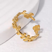 Golden Laurel Vine Ring