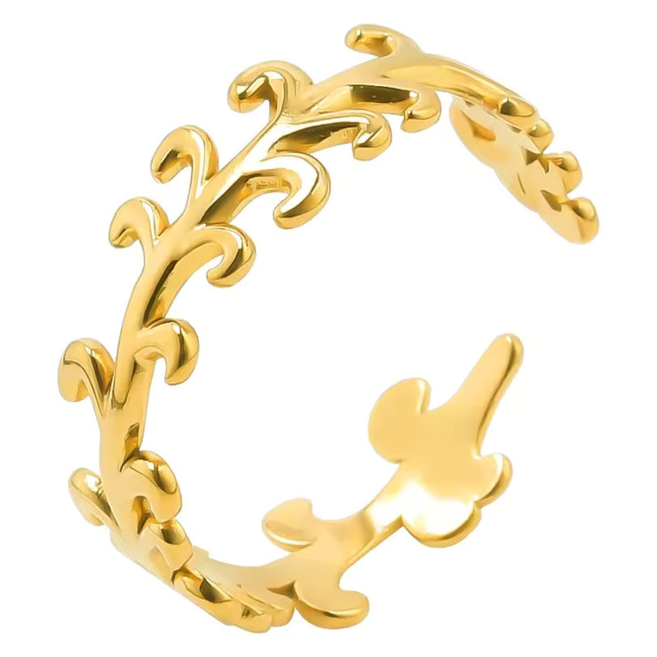 Golden Laurel Vine Ring