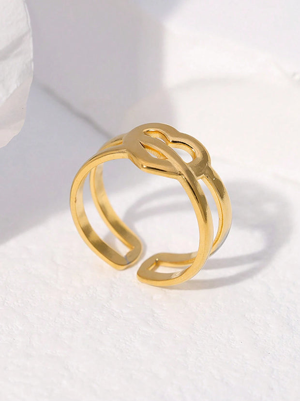 Golden Infinity Knot Ring