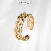 Golden Braid Adjustable Ring