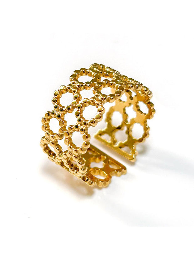 Golden Lace Harmony Ring