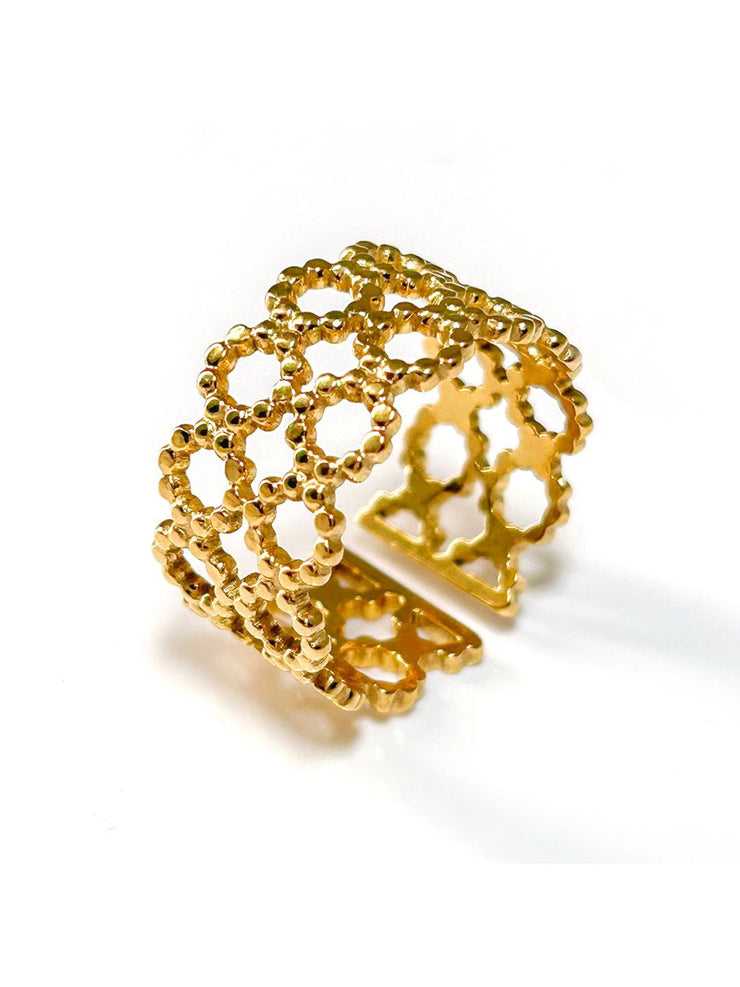 Golden Lace Harmony Ring