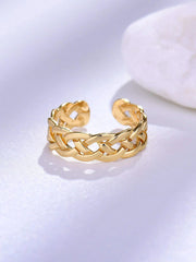 Golden Braid Adjustable Ring