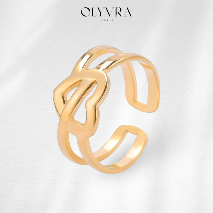 Golden Infinity Knot Ring