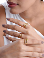 Golden Serpent Wrap Ring