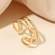 Golden Harmony Crossover Ring