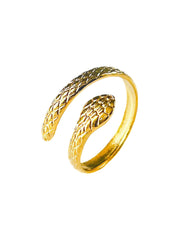 Golden Serpent Wrap Ring