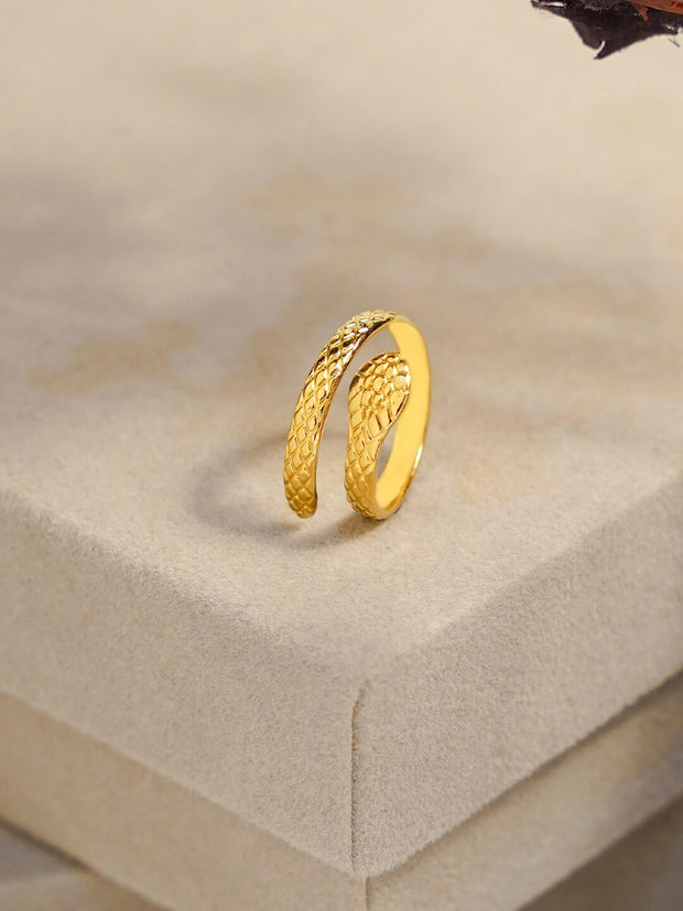 Golden Serpent Wrap Ring