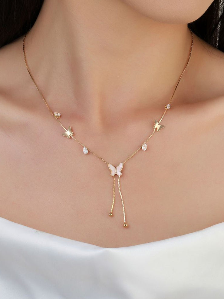 Blush Butterfly Lariat