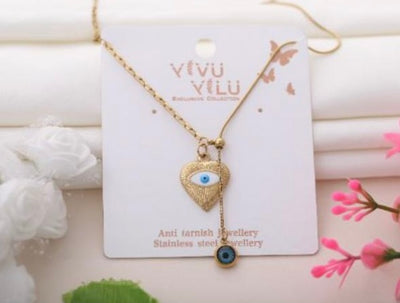 Enchanted Heart Evil Eye Necklace