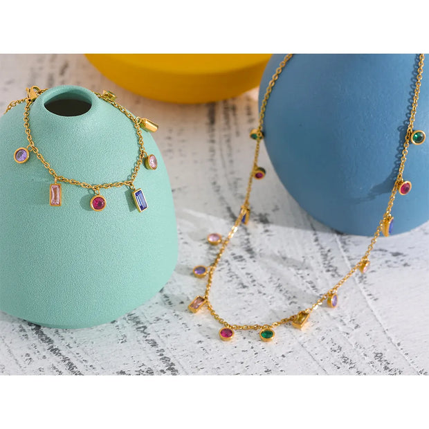 Gemstone Confetti Chain