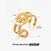 Golden Infinity Knot Ring