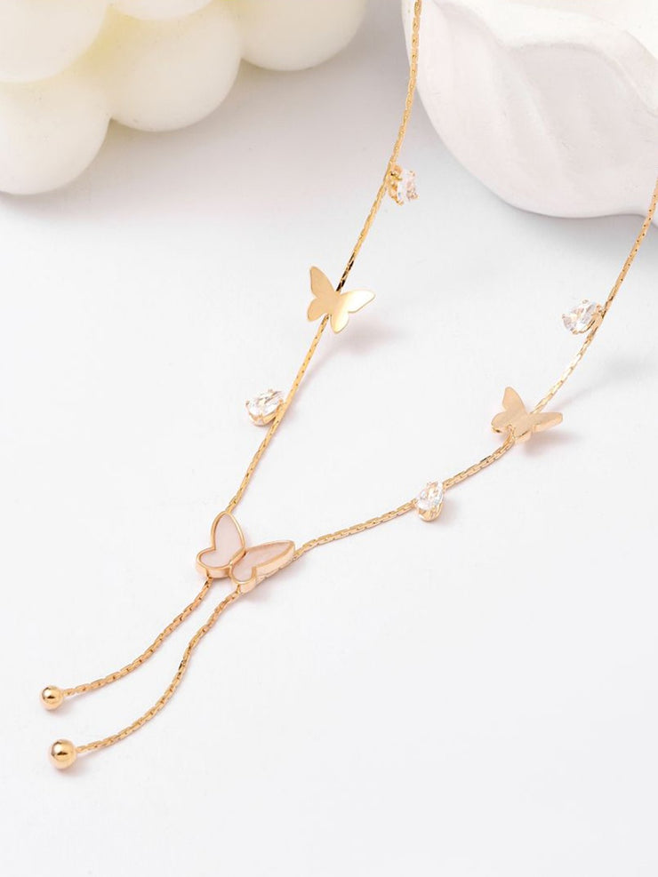 Blush Butterfly Lariat