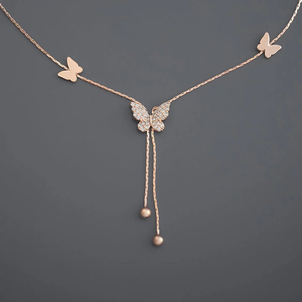 Blush Butterfly Lariat